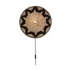 Good&Mojo Wandleuchte Andros Schwarz/Natural | Geeignet für 1x E27 