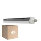 Mehrfachpackung 4x Ledvance Wasserdicht Deckenleuchte Feuchtigkeitsdicht FLEX Durchgangsverdrahtung PC 42W 6900lm - 865 Tageslichtweiß | 150cm -Ersatz Für 2x58W