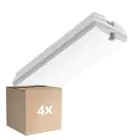 Mehrfachpackung 4x LED-Wand- und Deckenleuchte Weiß 3W 280lm - 830 Warmweiß | IP66