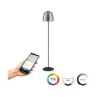 Eglo Stehlampe Alfero-Z Stahl Schwarz 15.5W 2000lm - 827-865 Abstimmbares Weiß + RGB | IP20 - Zigbee Dimmbar